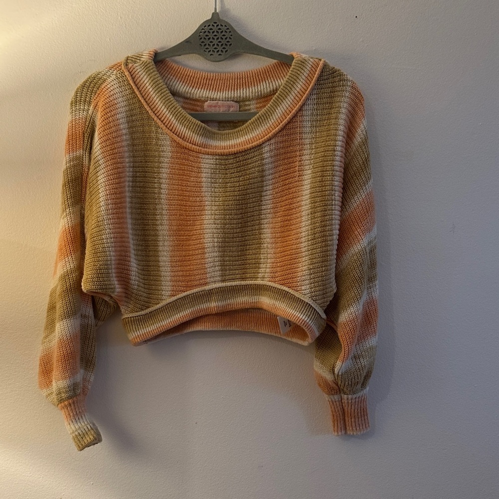 Urban Outfitters Multicolor Striped Knit Crop Sweater - Preloved
